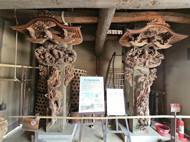 昭和記念公園　祭礼幟（さいれいのぼり）の飾り彫刻